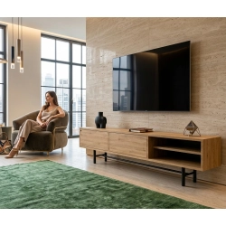 Szafka RTV-58 Drewno Lite Dąb Loft Lakier Rozmiary od 100 cm do 200 cm PREMIUM